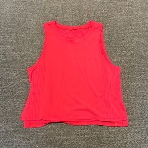 Pink Lululemon high neck tank top